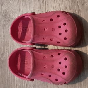 Pink crocs toddle girl size 12